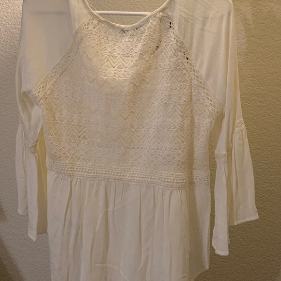Cream flow top ~ Miss Me - Picture 4 of 6